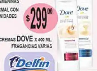 Delfin Supermercados Dove Cremas x 400ml oferta