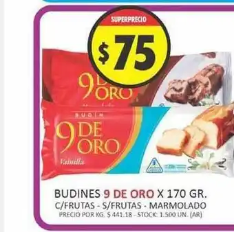 Supermercados Becerra Budines 9 De Oro x 170gr oferta