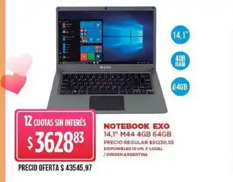 Supermercados Vea Notebook Exo 14.1 oferta