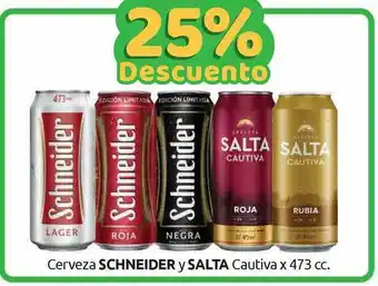 Cordiez Cerveza Schneider Y Salta Cautiva oferta