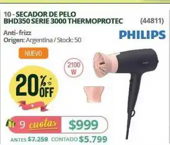 Hendel Secador De Pelo Bhd350 Serie 3000 Thermoprotec Philips oferta