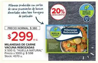 Carrefour Market Milanesas De Carne Vacuna Rebozadas Huela Natural 20% Descuento oferta