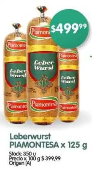 Supermercados Buenos Días Leberwurst PIAMONTESA x 125g oferta