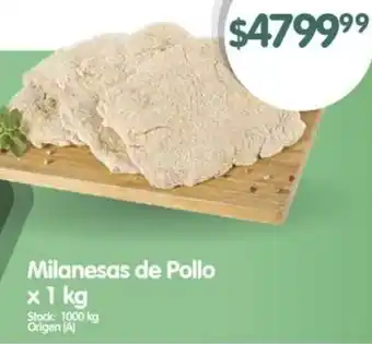 Supermercados Buenos Días Milanesas de Pollo x 1kg oferta