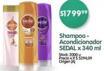 Supermercados Buenos Días Shampoo- Acondicionador SEDAL x 340 ml oferta