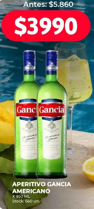 Supermercados Tadicor APERITIVO GANCIA AMERICANO X 950 ML oferta