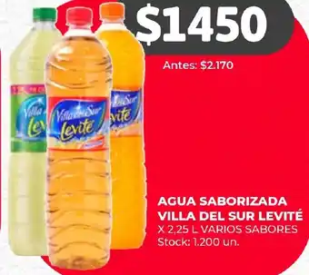 Supermercados Tadicor AGUA SABORIZADA VILLA DEL SUR LEVITÉ X 2,25L oferta