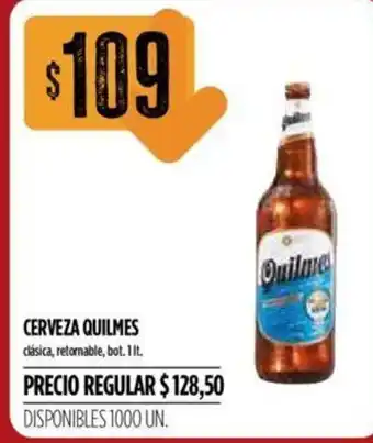 Supermercados Vea Cerveza Quilmes bot 1lt oferta