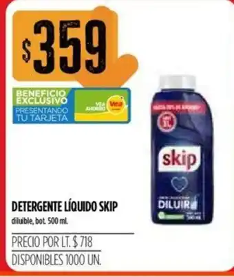 Supermercados Vea Skip Detergente Líquido 500ml oferta