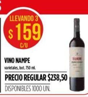 Supermercados Vea Vino Nampe 750ml oferta