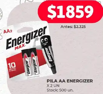 Supermercados Tadicor PILA AA ENERGIZER X 2 UN oferta