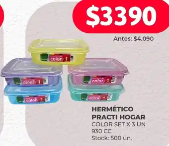 Supermercados Tadicor HERMÉTICO PRACTI HOGAR COLOR SET X 3 UN oferta