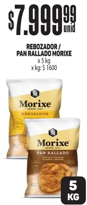 Makro REBOZADOR/ PAN RALLADO MORIXE x 5kg oferta