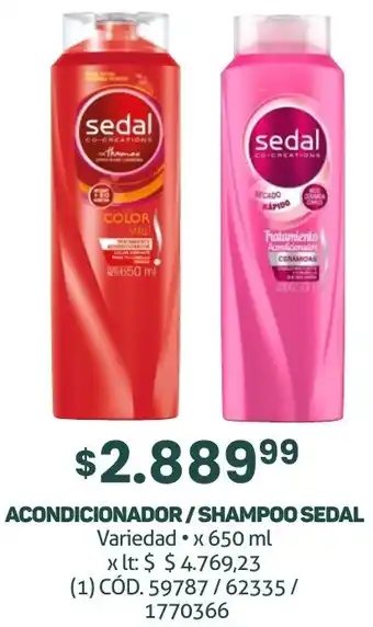 Makro ACONDICIONADOR/SHAMPOO SEDAL Variedad x 650ml oferta