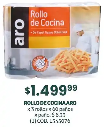 Makro ROLLO DE COCINA ARO x 3 rollos x 60 paños oferta