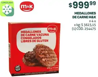 Makro MEDALLONES DE CARNE M&K x 4u oferta