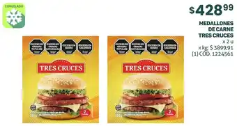 Makro MEDALLONES DE CARNE TRES CRUCES x 2u oferta