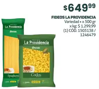 Makro FIDEOS LA PROVIDENCIA Variedad x 500gr oferta