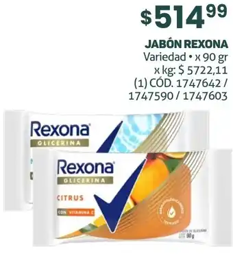 Makro JABÓN REXONA Variedad x 90gr oferta