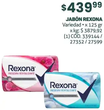 Makro JABÓN REXONA Variedad x 125gr oferta