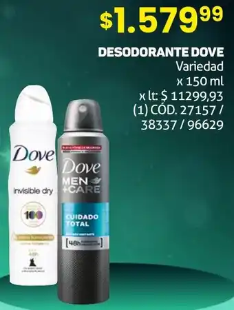 Makro DESODORANTE DOVE Variedad X 150ml oferta