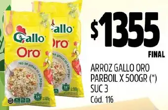 Supermercados Yaguar ARROZ GALLO ORO PARBOIL X 500GR oferta