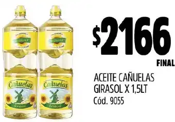 Supermercados Yaguar ACEITE CAÑUELAS GIRASOL X 1,5LT oferta
