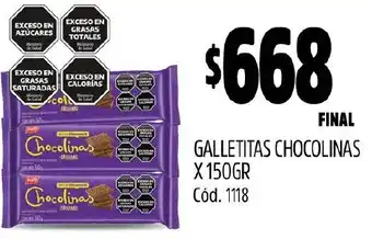 Supermercados Yaguar GALLETITAS CHOCOLINAS X 150GR oferta