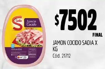 Supermercados Yaguar JAMON COCIDO SADIA X KG oferta