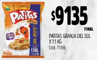 Supermercados Yaguar PATITAS GRANJA DEL SOL X 1.1KG oferta