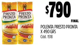 Supermercados Yaguar POLENTA PRESTO PRONTA X 490GR oferta