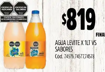 Supermercados Yaguar AGUA LEVITE X 1LT VS SABORES oferta