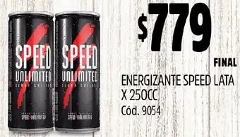 Supermercados Yaguar ENERGIZANTE SPEED LATA X 250CC oferta
