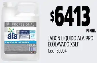 Supermercados Yaguar JABON LIQUIDO ALA PRO ECOLAVADO X 5LT oferta