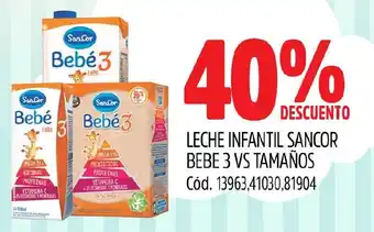 Supermercados Yaguar LECHE INFANTIL SANCOR BEBE 3 VS TAMAÑOS oferta