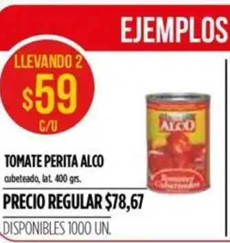 Supermercados Vea Alco Tomate Perita 400grs oferta