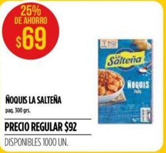 Supermercados Vea La Salteña Ñoquis 300grs. oferta