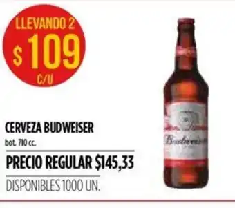 Supermercados Vea Budweiser Cerveza 710cc oferta