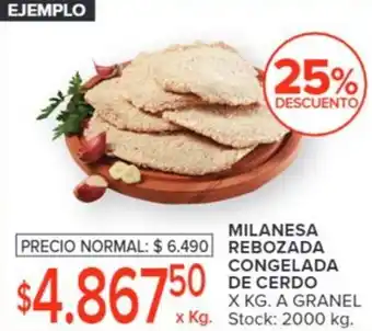 Carrefour MILANESA REBOZADA CONGELADA DE CERDO x kg oferta