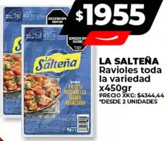 Supermayorista Vital LA SALTEÑA Ravioles toda la variedad x 450gr oferta