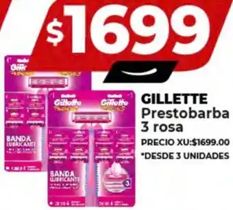 Supermayorista Vital GILLETTE Prestobarba 3 rosa oferta