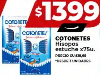 Supermayorista Vital COTONETES Hisopos estuche x 75u oferta