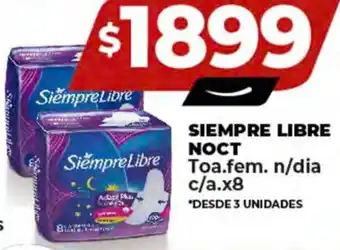 Supermayorista Vital Siempre Libre Toa.fem. n/dia c/a. x 8 oferta