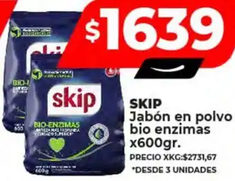 Supermayorista Vital SKIP Jabón en polvo bio enzimas x 600gr oferta