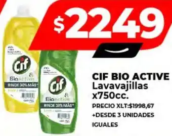 Supermayorista Vital CIF BIO ACTIVE Lavavajillas x 750cc oferta