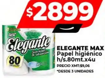 Supermayorista Vital ELEGANTE MAX Papel higiénico h/s.80mt.x4u oferta