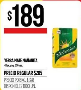 Supermercados Vea Mañanita Yerba Mate 500grs. oferta