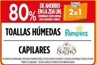 Supermercados Vea Pampers Toallas Húmedas / Tío Nacho Capilares oferta
