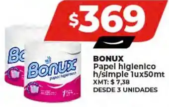 Supermayorista Vital BONUX Papel higienico h/simple 1ux50mt oferta