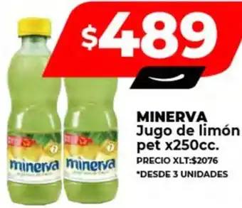 Supermayorista Vital MINERVA Jugo de limón pet x 250cc oferta